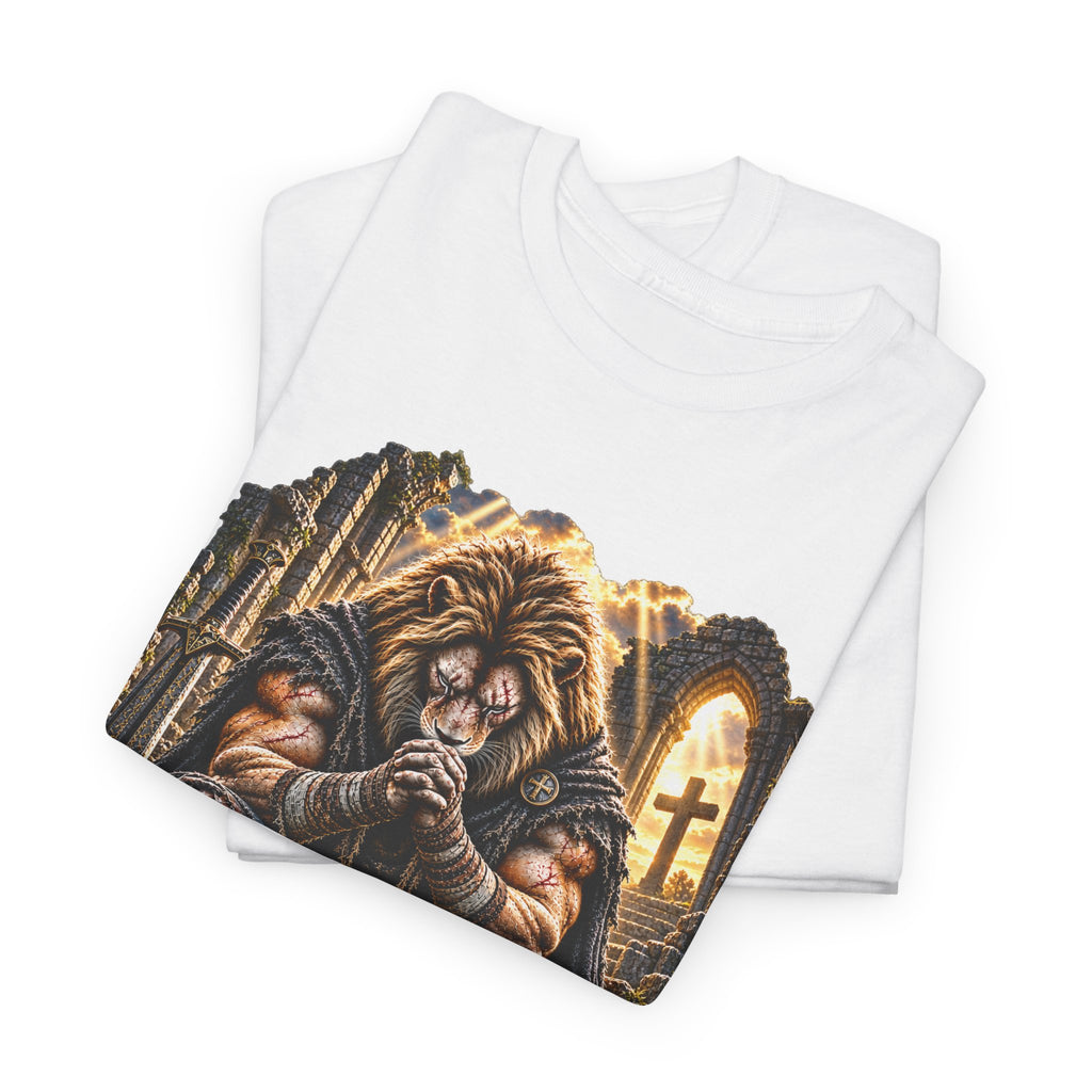 Father Protect Me — Praying Lion Cathedral T-Shirt