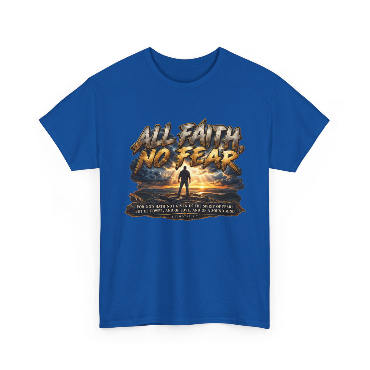 Faith No Fear Inspirational Graphic T-Shirt