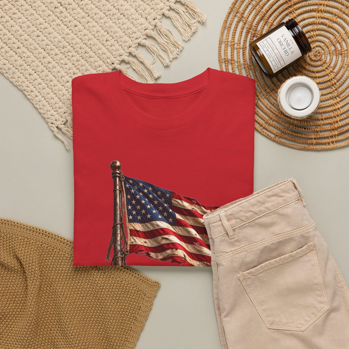 Still Standing American Flag T-Shirt