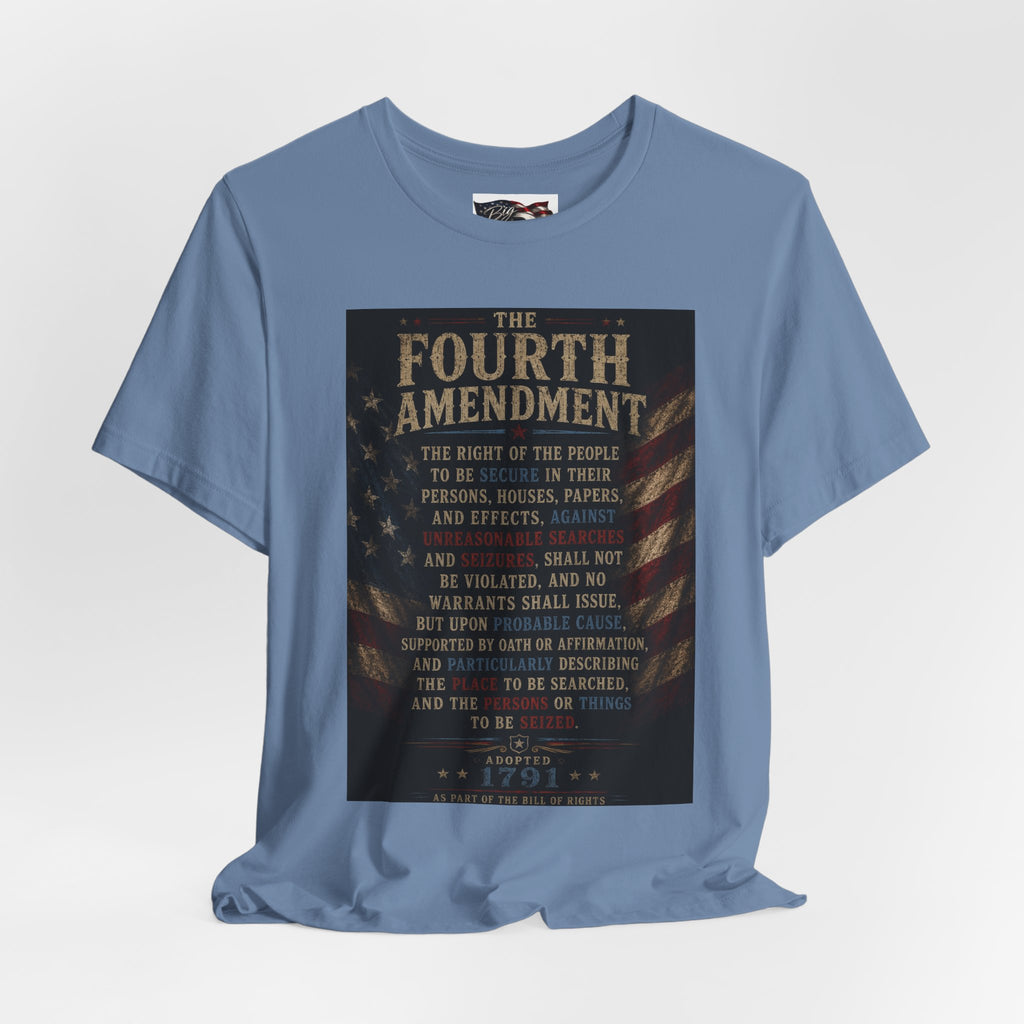 Fourth Amendment text tee | Constitution rights shirt, patriotic flag design