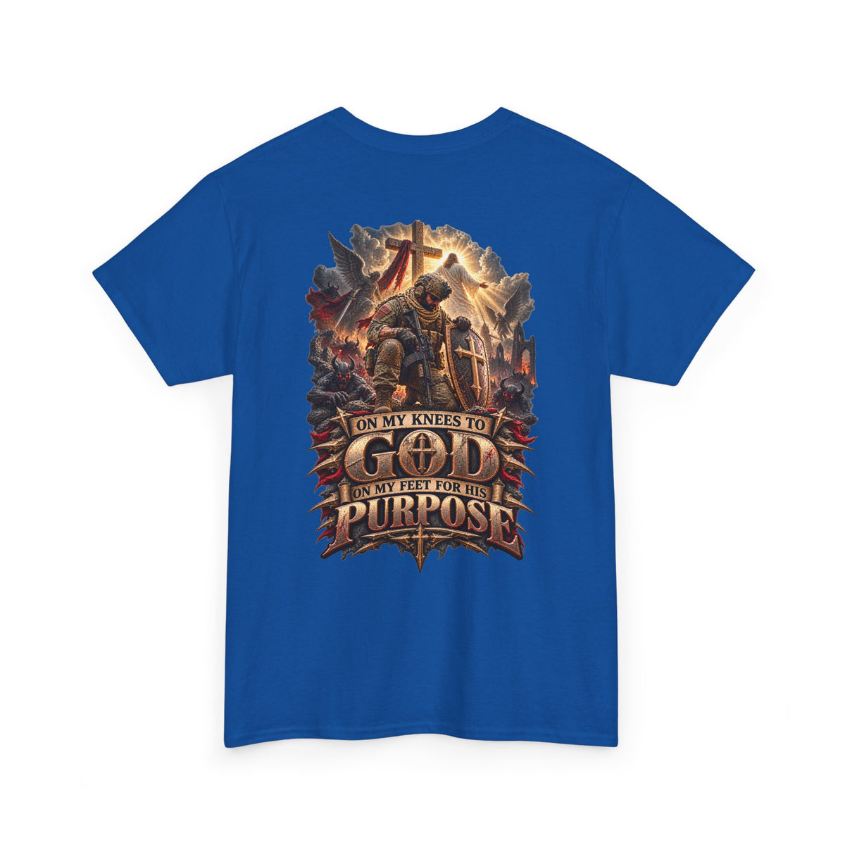 On My Knees to God, On My Feet for His Purpose T-Shirt