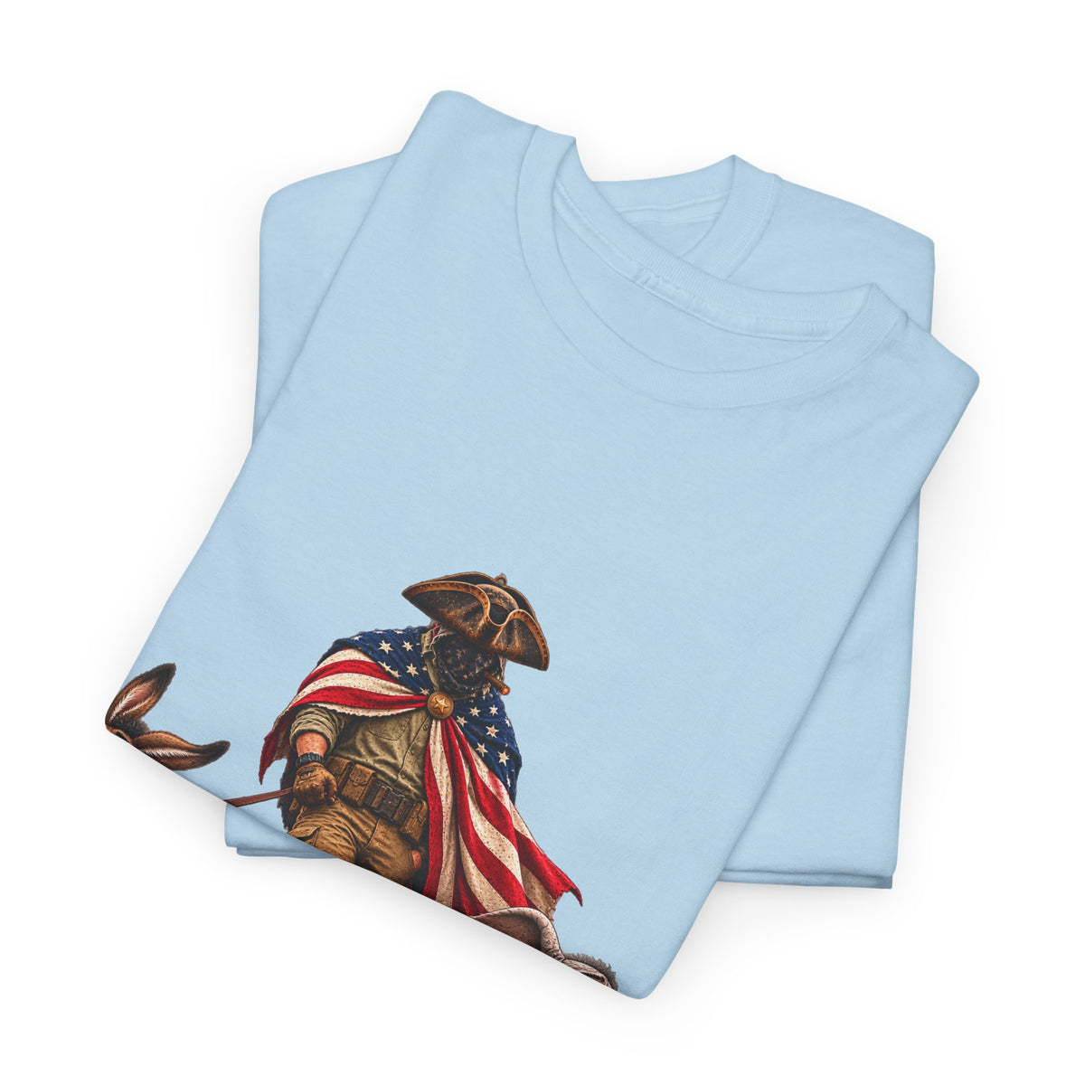 Lieutenant Patriot with Donkey and Elephant Political Satire T-Shirt