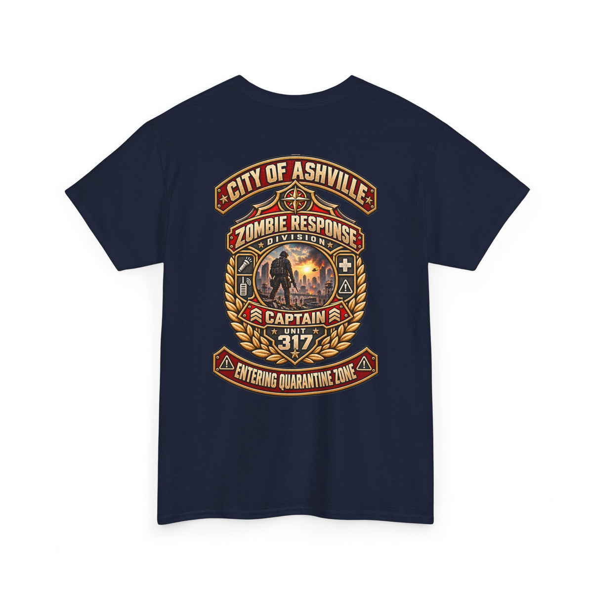 City of Asheville Zombie Response Captain 317 T-Shirt