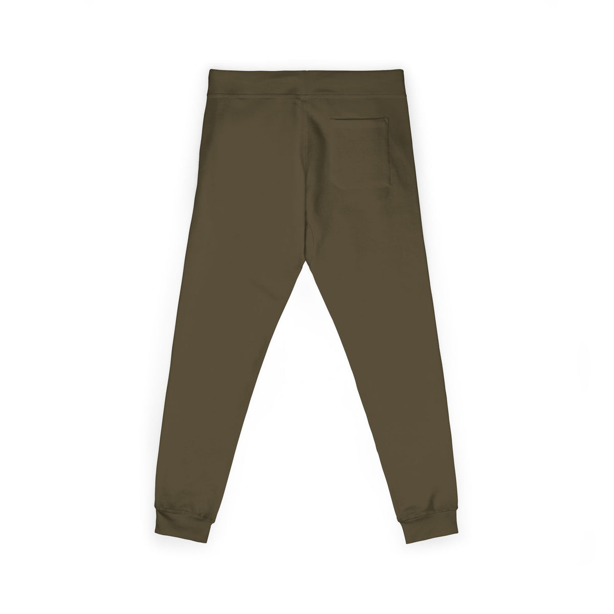 Embroidered Olive Fleece Sweatpants — Floral Patch Comfort Joggers