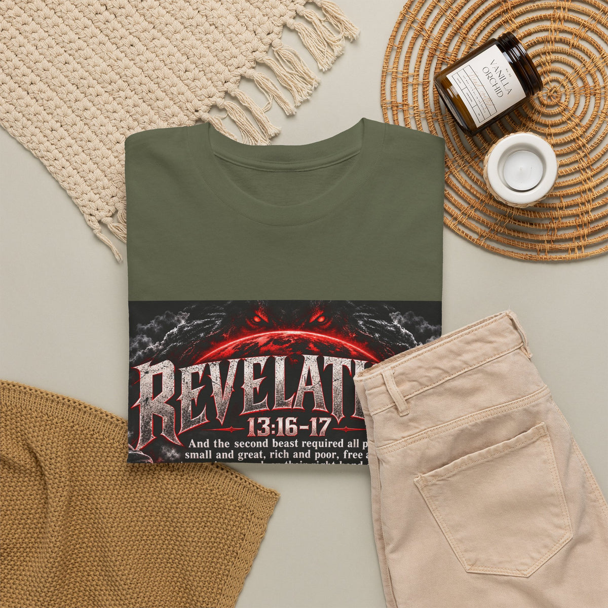 Revelation 13:16-17 Christian Apocalypse Graphic T-Shirt