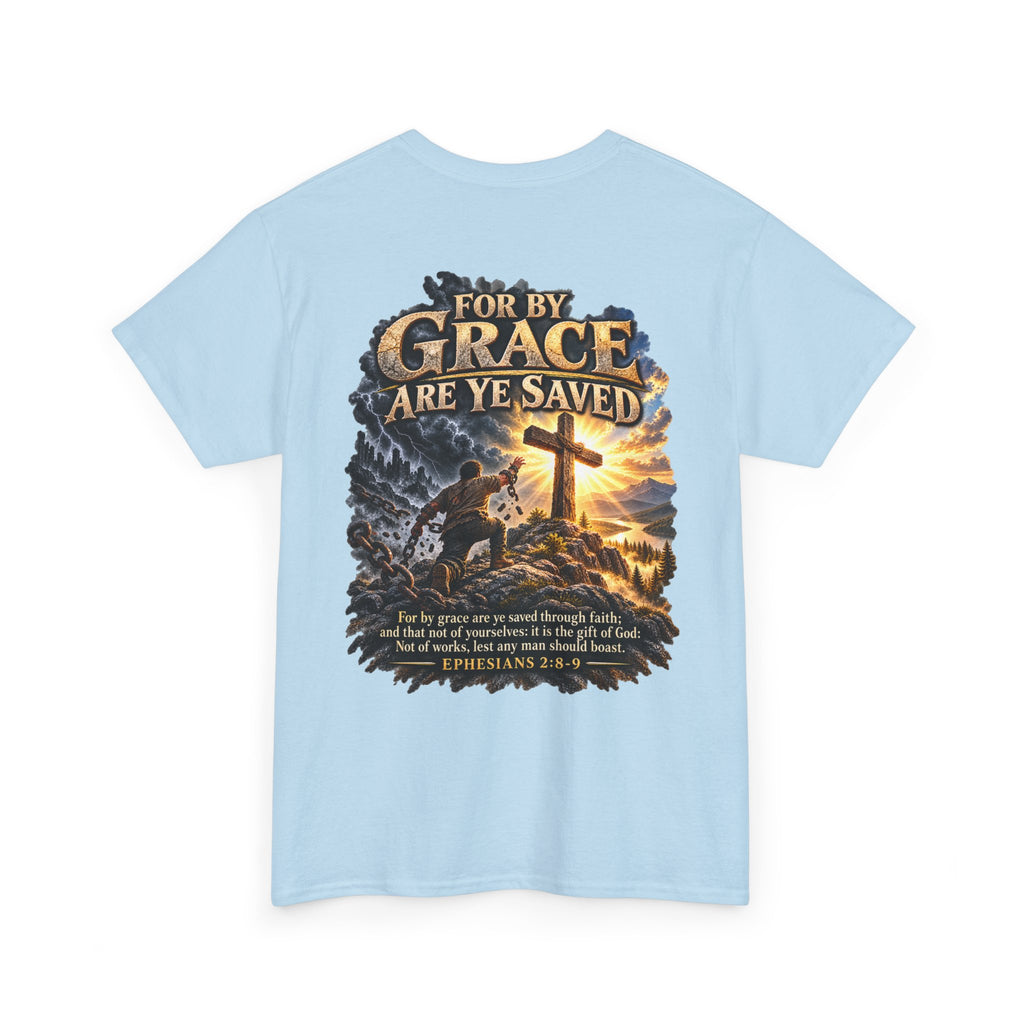 Saved by Grace — Ephesians 2:8–9 Christian T-Shirt