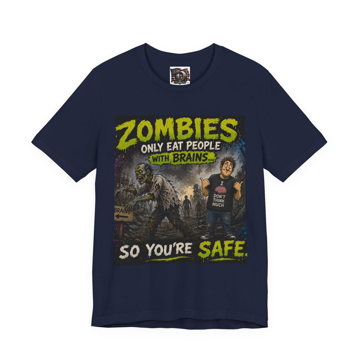 Zombies Only Eat People With Brains shirt | Funny Zombie T-Shirt, Horror Humor Tee