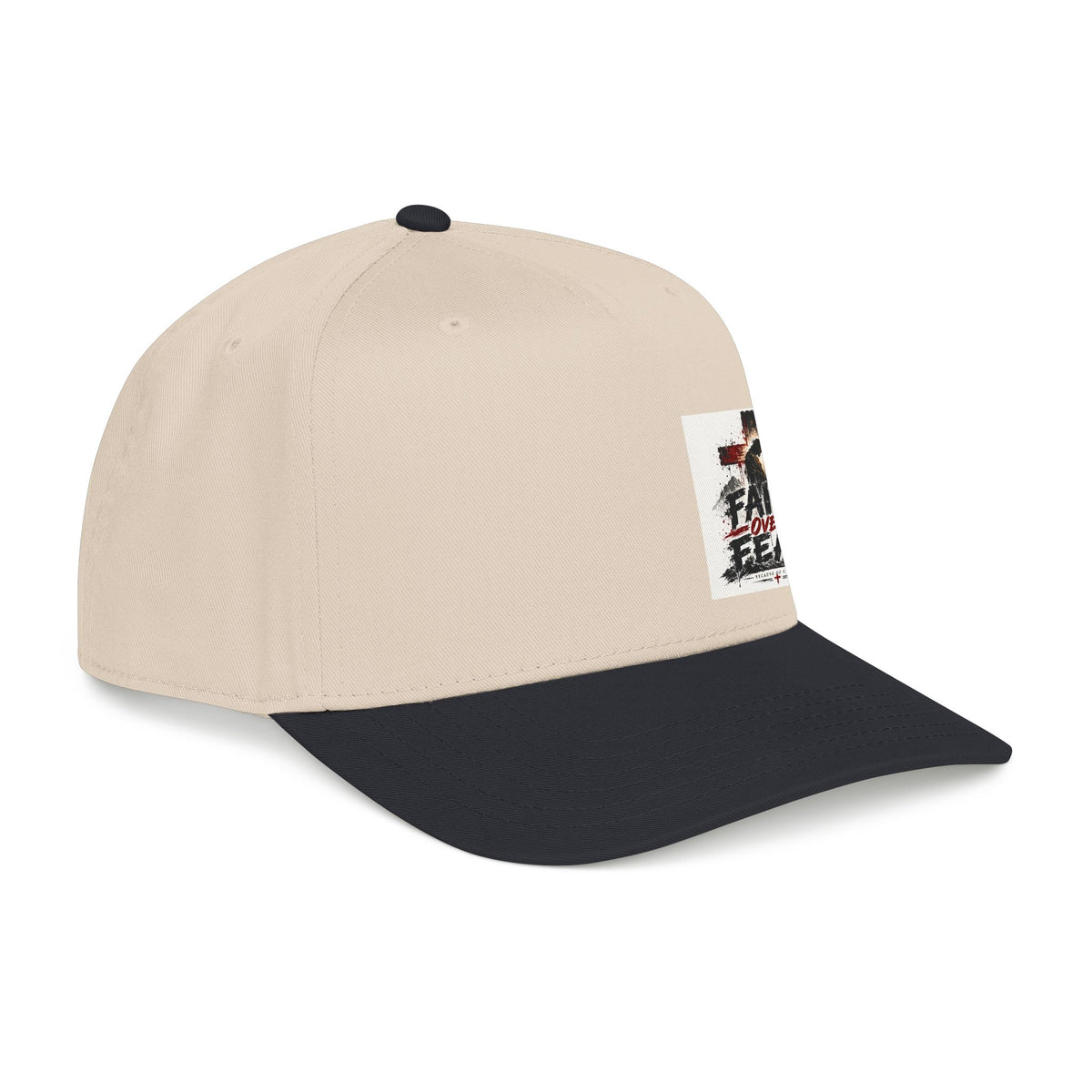 Faith Over Fear Baseball Cap — Christian Cross Inspirational Hat