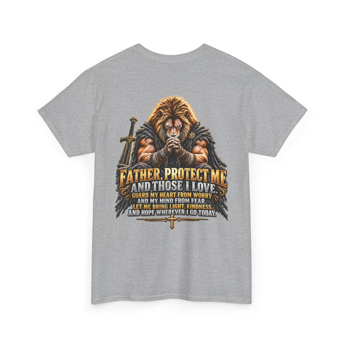 Father Protect Me Christian Lion Graphic Tee