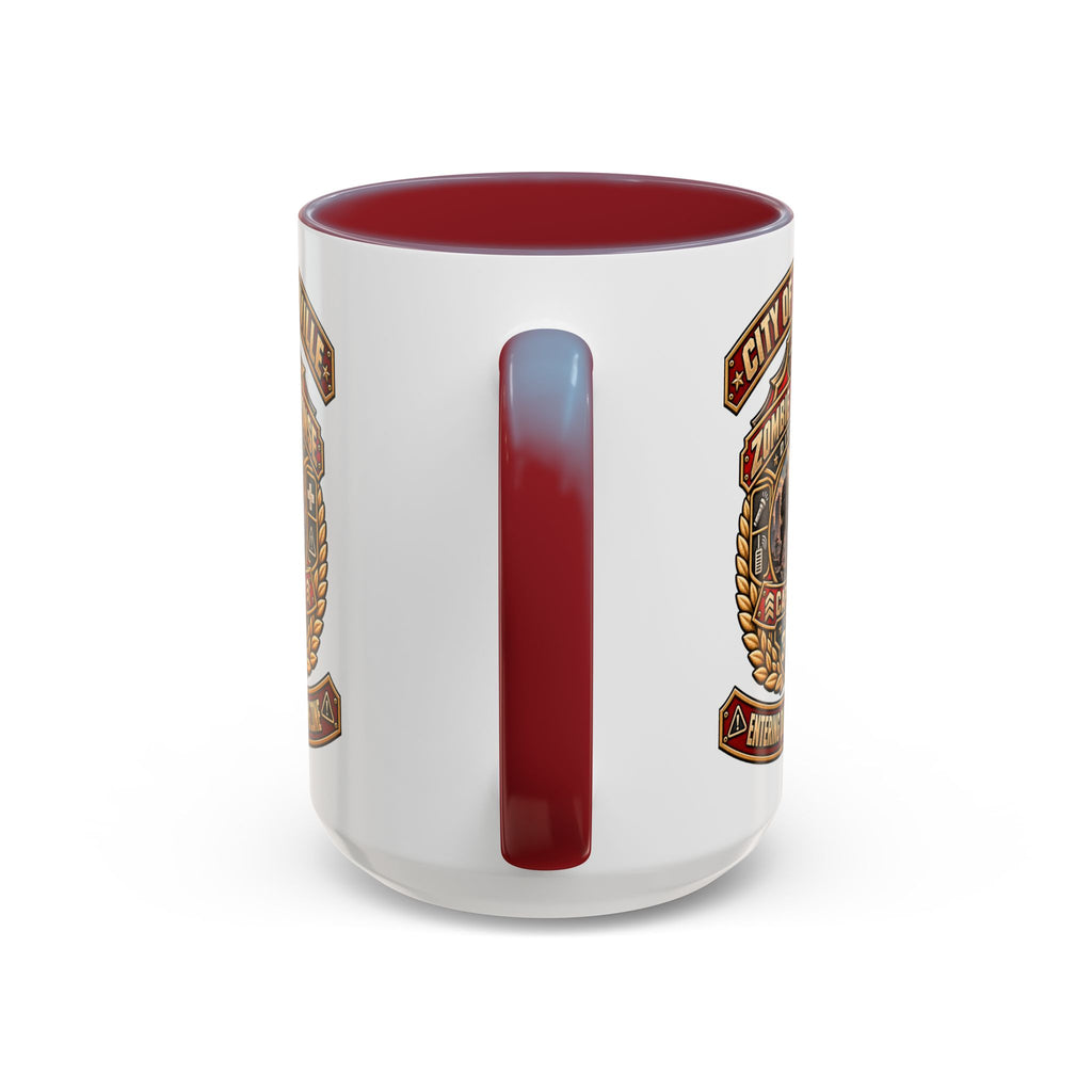 Retro Red Accent Coffee Mug
