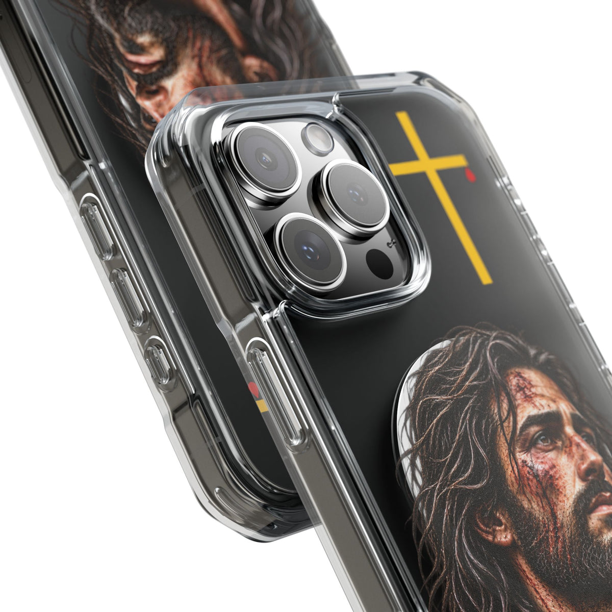 Jesus Cross Magnetic Clear Phone Case
