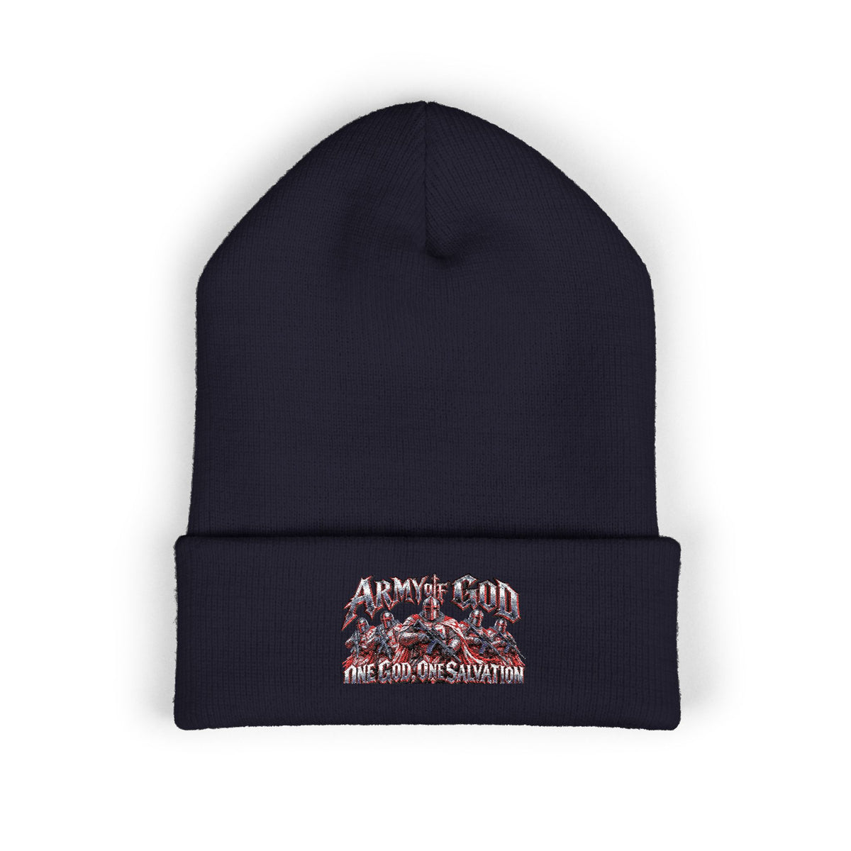 Embroidered 'Let God Guide The Country' Cuffed Beanie