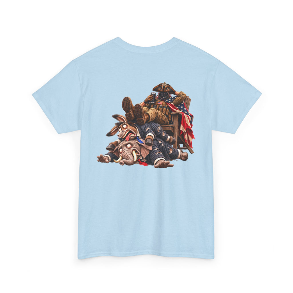 We the People Are Done — Seated Patriot Political Satire T-Shirt