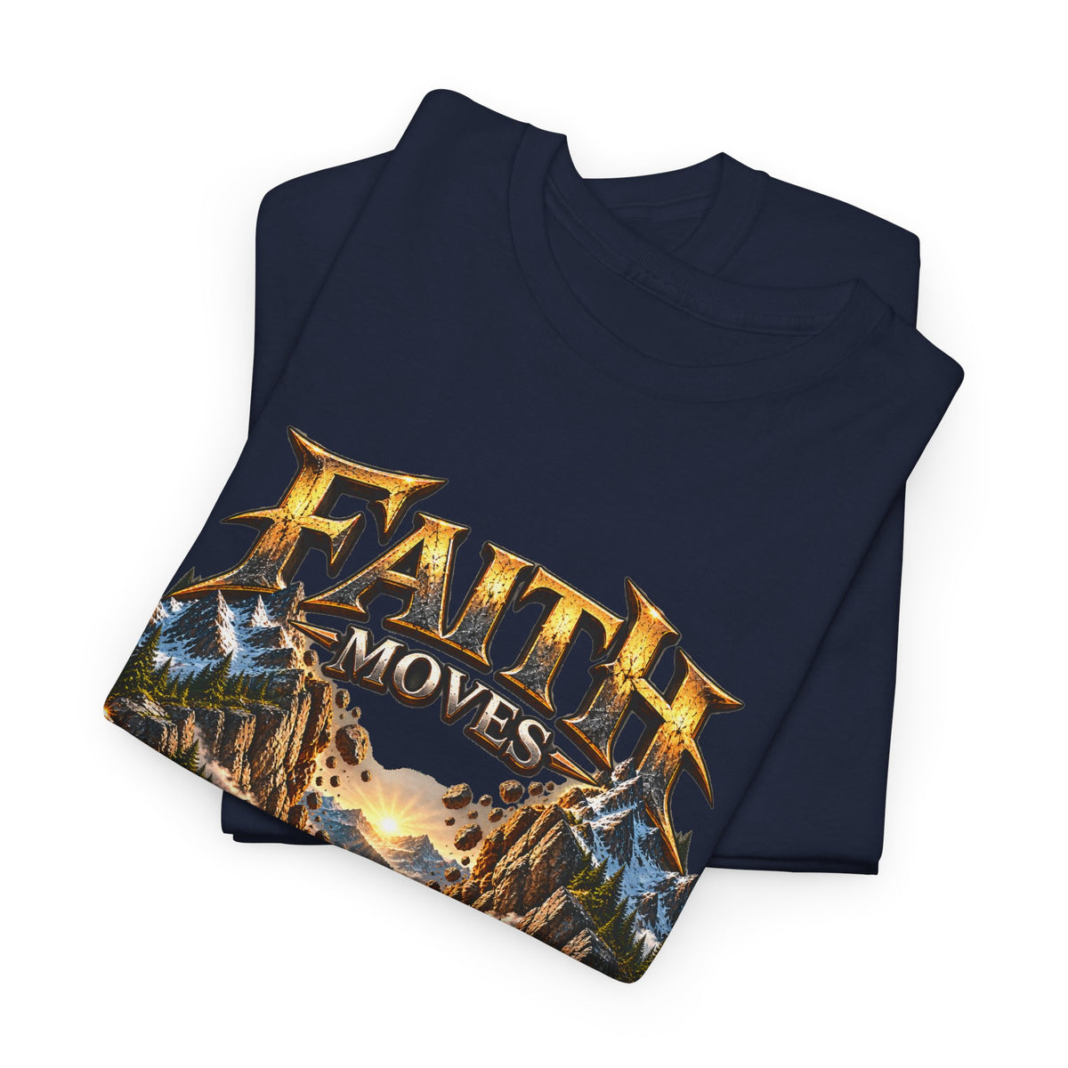 Faith Moves Mountains Inspirational Christian T-Shirt