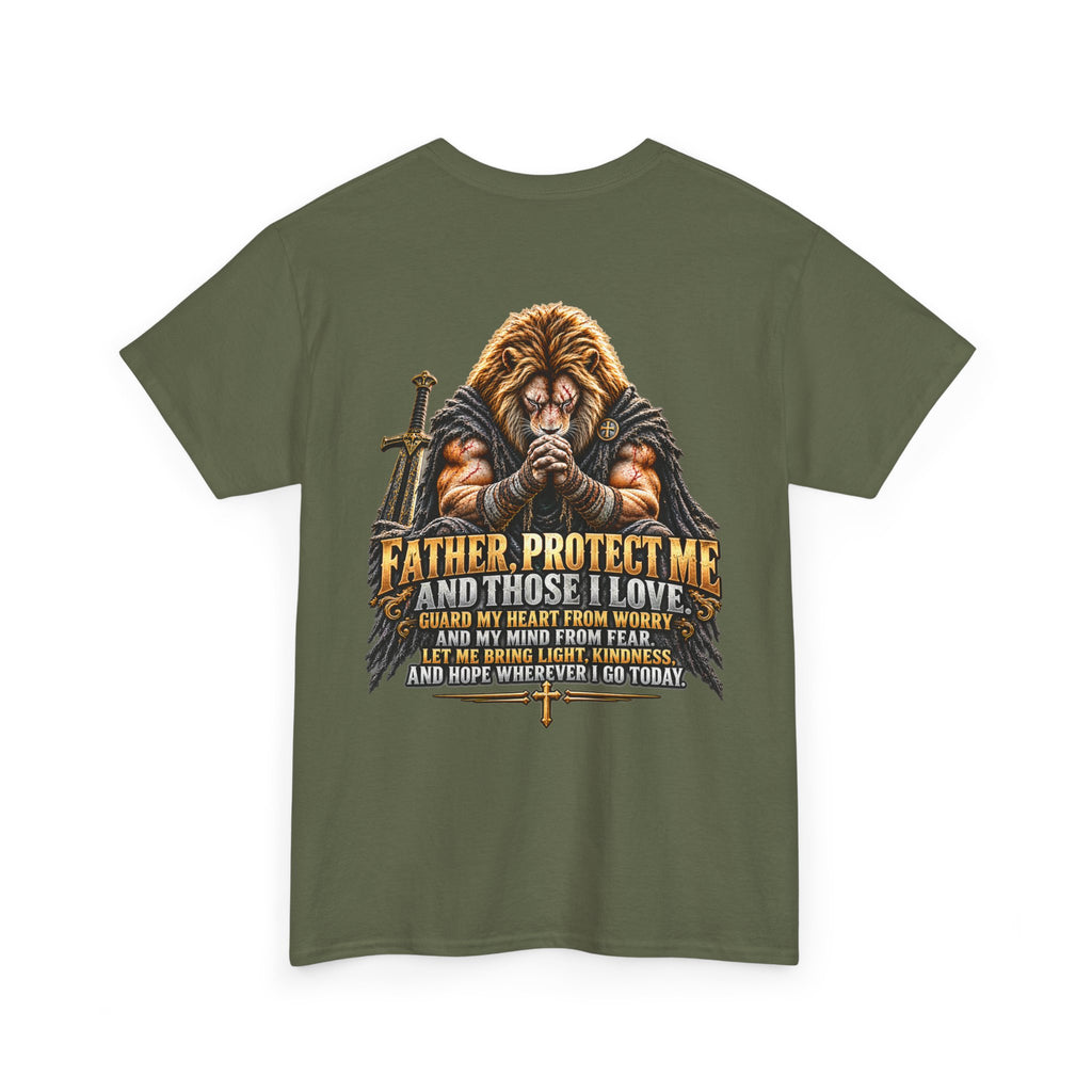 Father Protect Me Christian Lion Graphic Tee