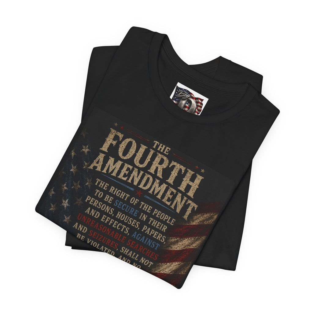 Fourth Amendment text tee | Constitution rights shirt, patriotic flag design