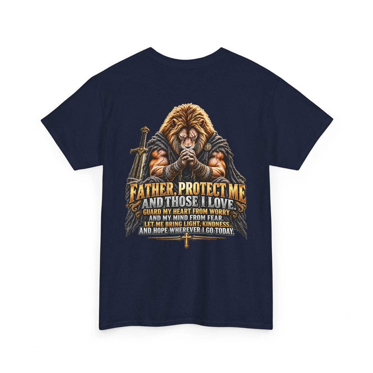 Father Protect Me Christian Lion Graphic Tee