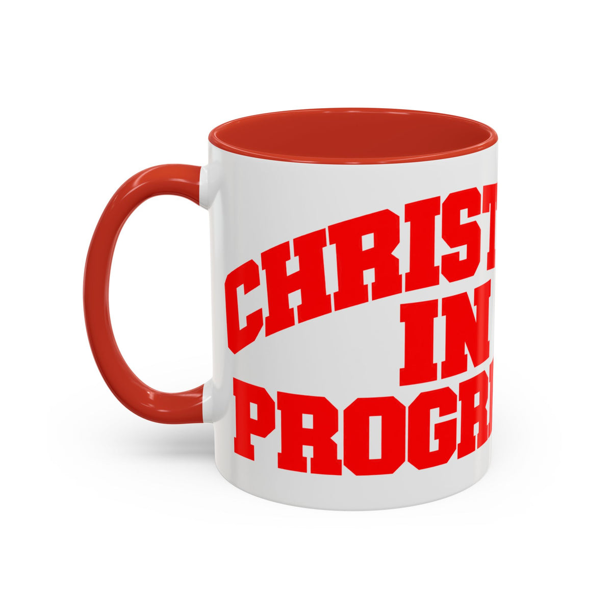 Christian “Christian in Progress” Cross Coffee Mug