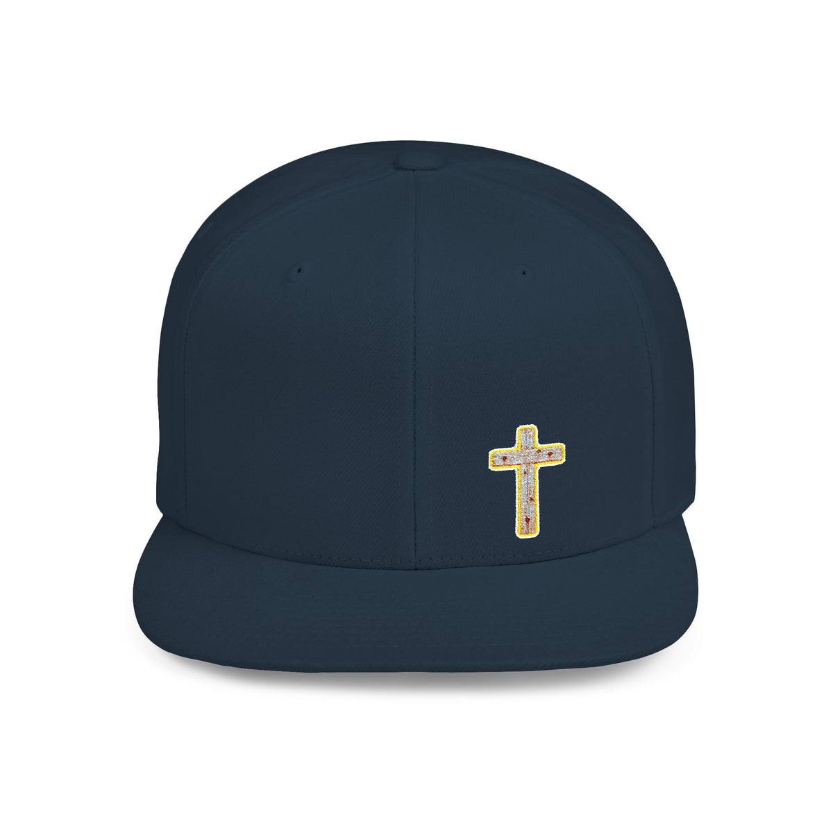 Christian Cross Flat Bill Snapback Cap