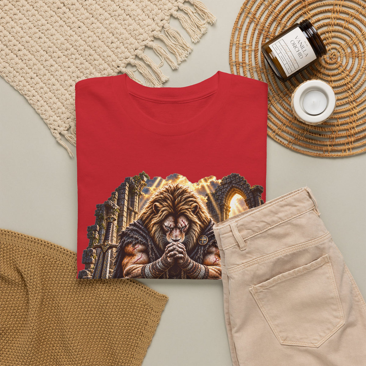Father Protect Me — Praying Lion Cathedral T-Shirt