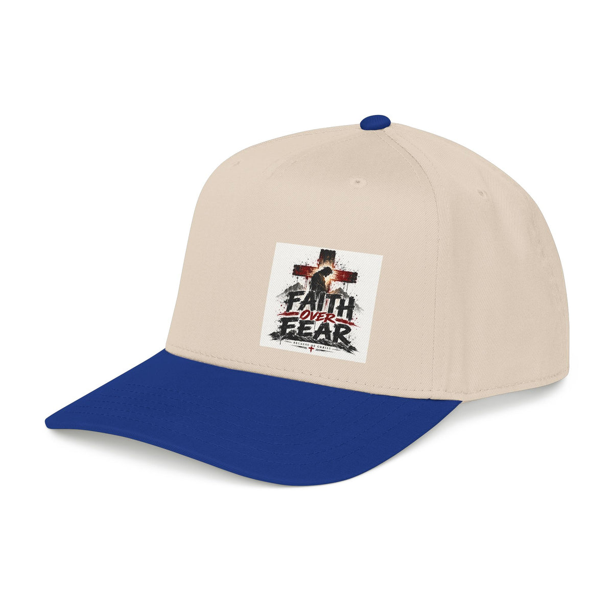 Faith Over Fear Baseball Cap — Christian Cross Inspirational Hat