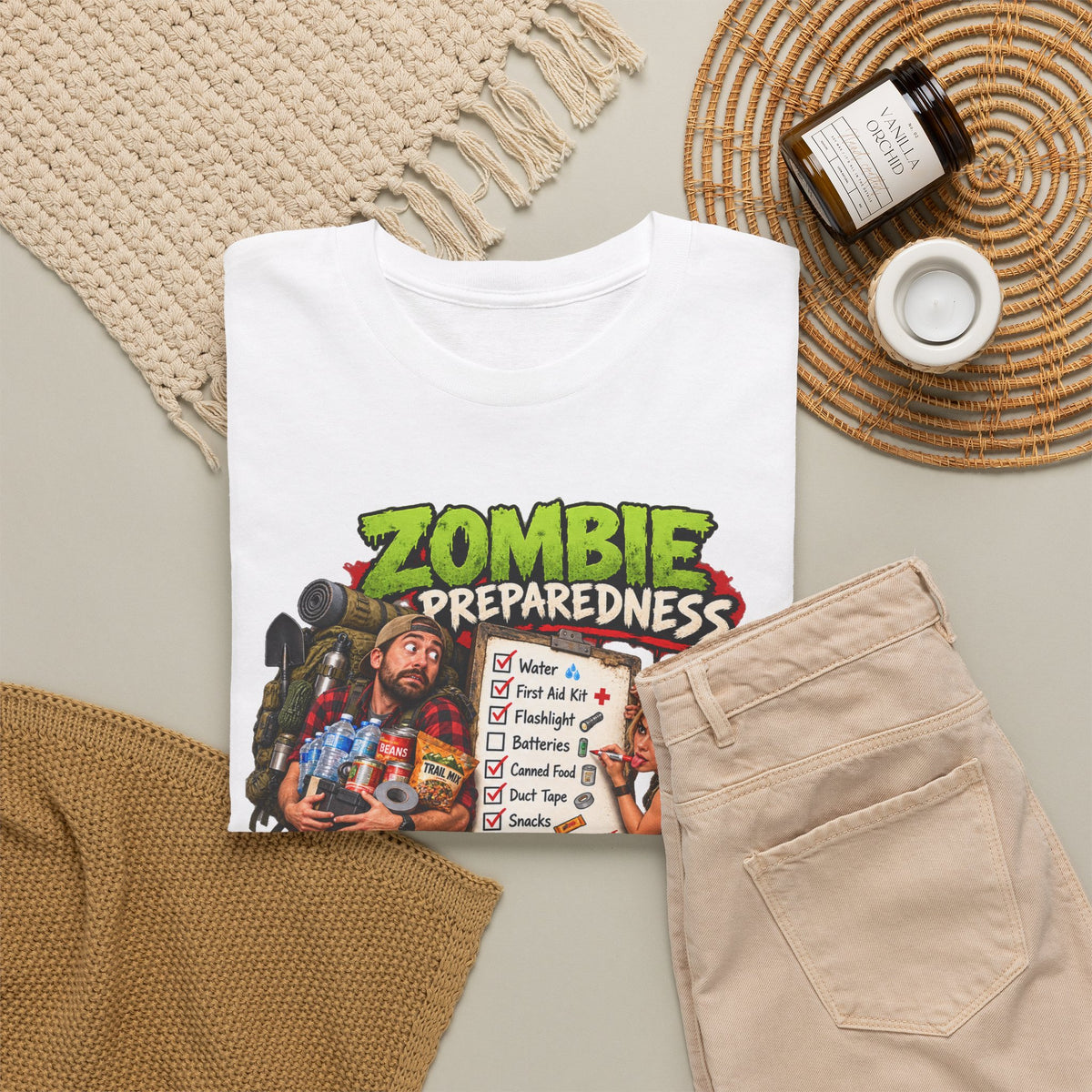 Zombie Preparedness Tee – Survival Humor Shirt