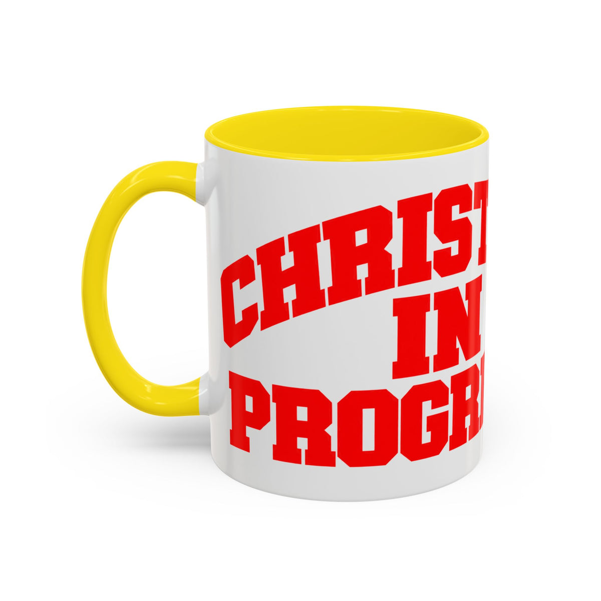 Christian “Christian in Progress” Cross Coffee Mug