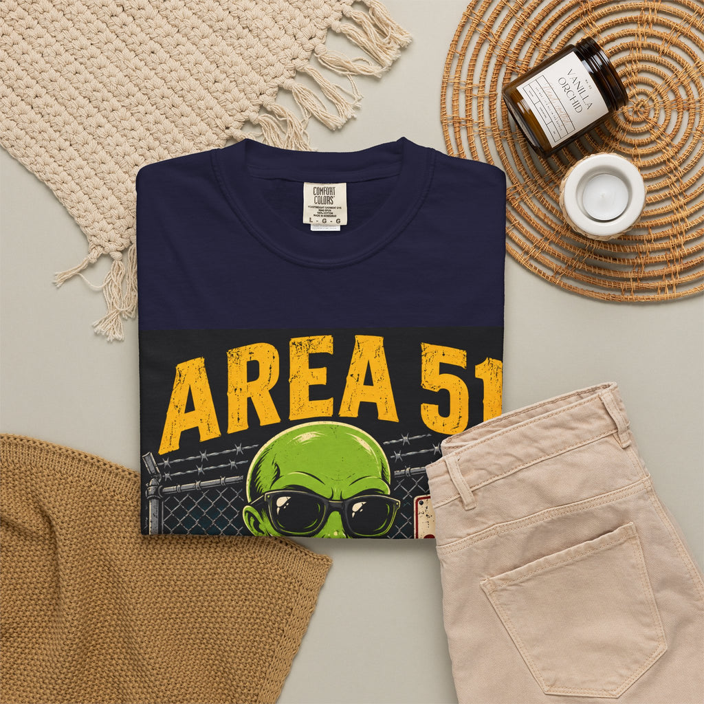 Area 51 Employee of the Month T-Shirt | Alien Thumbs Up Top Secret Design