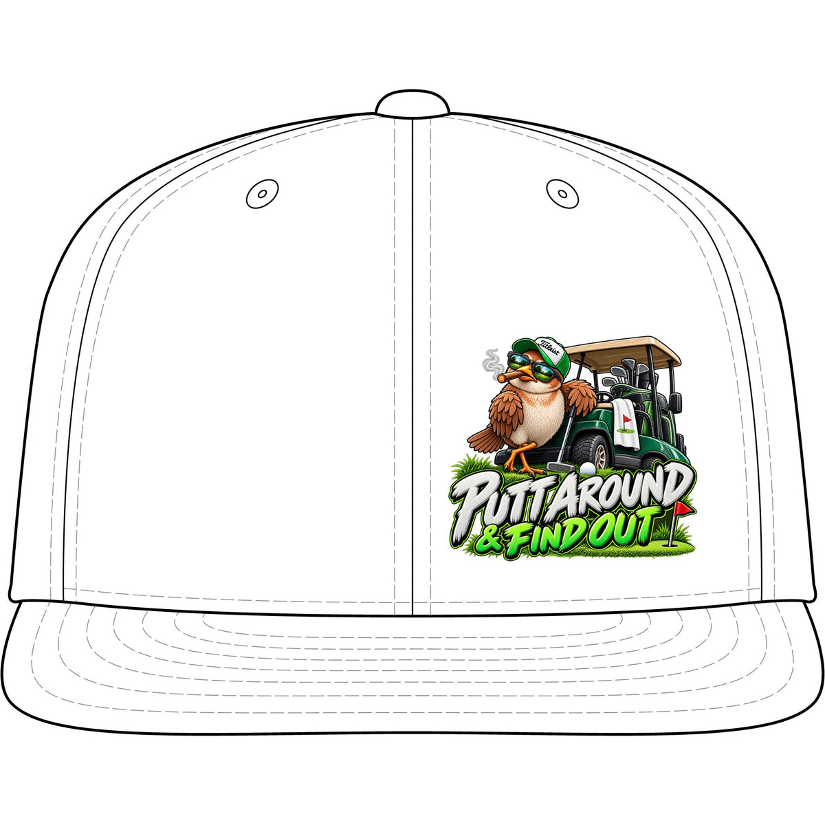 Putta Around & Find Out Golf Snapback Cap