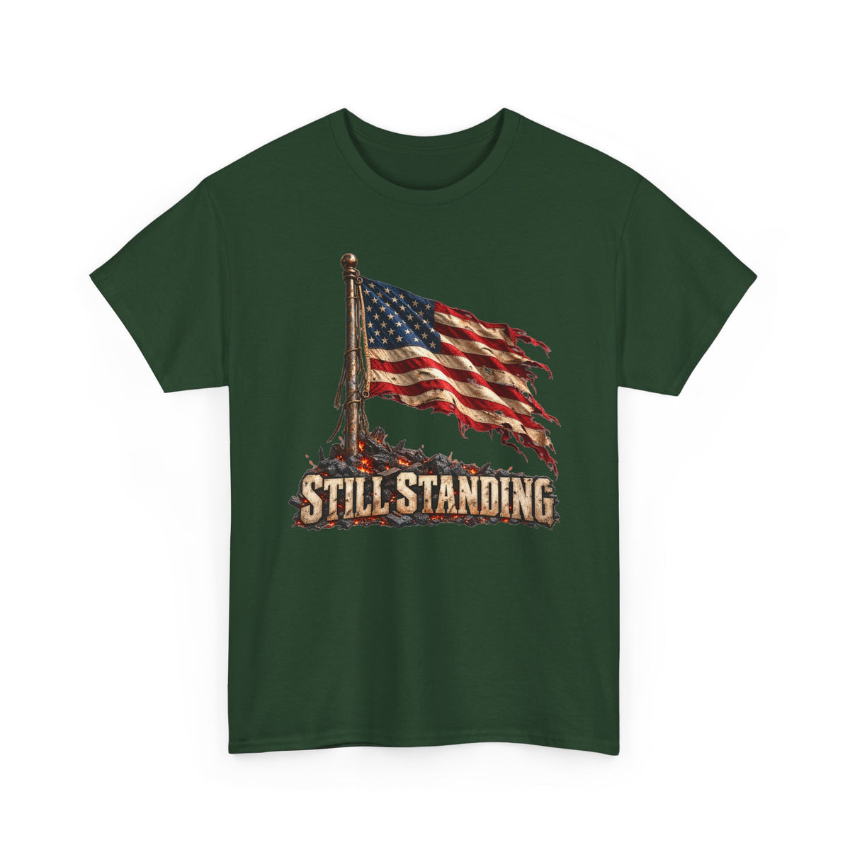 Still Standing American Flag T-Shirt