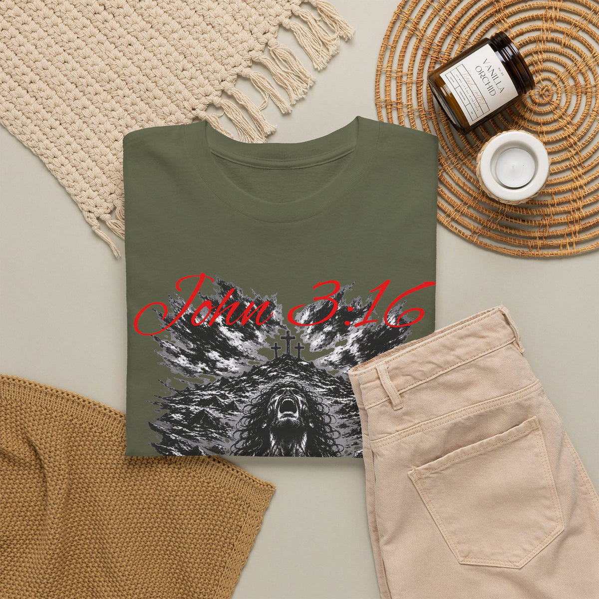 John 3:16 Jesus Christian Graphic T-Shirt