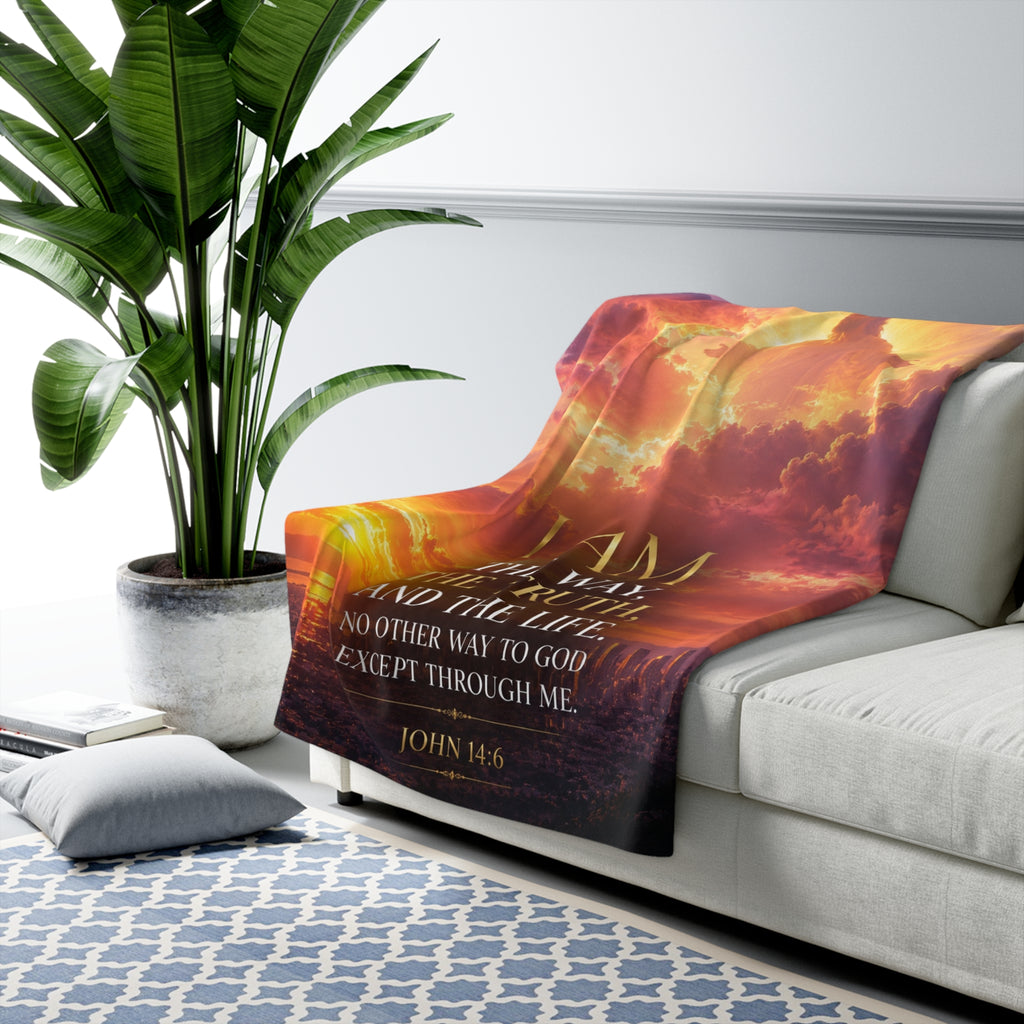 John 14:6 — I Am the Way, the Truth and the Life Sherpa Blanket