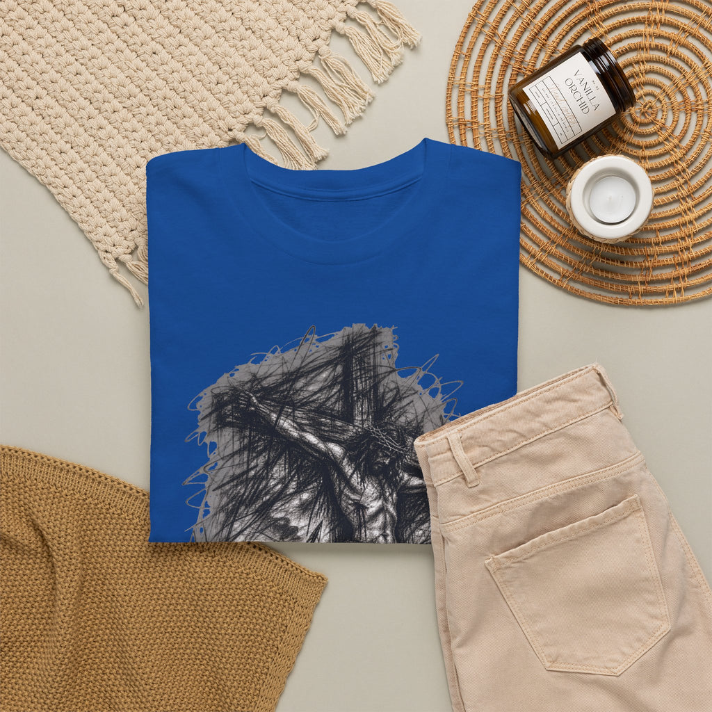 Jesus on the Cross Sketch T-Shirt – Christian Faith Design