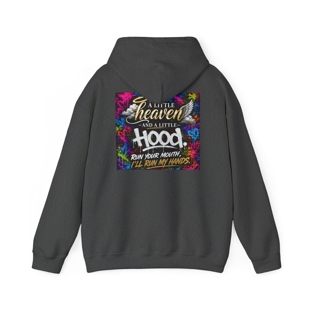 Christian in Progress hoodie | Faith graphic sweatshirt, colorful back print