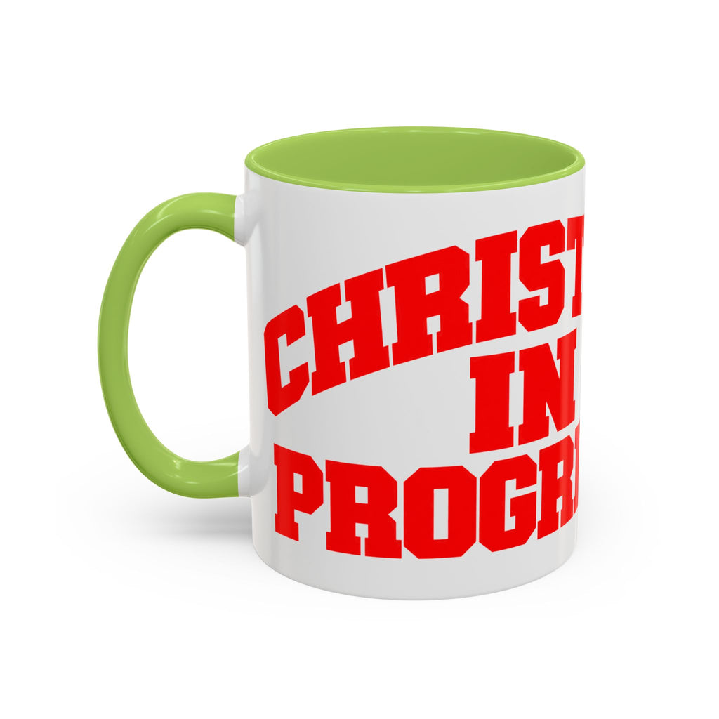 Christian “Christian in Progress” Cross Coffee Mug