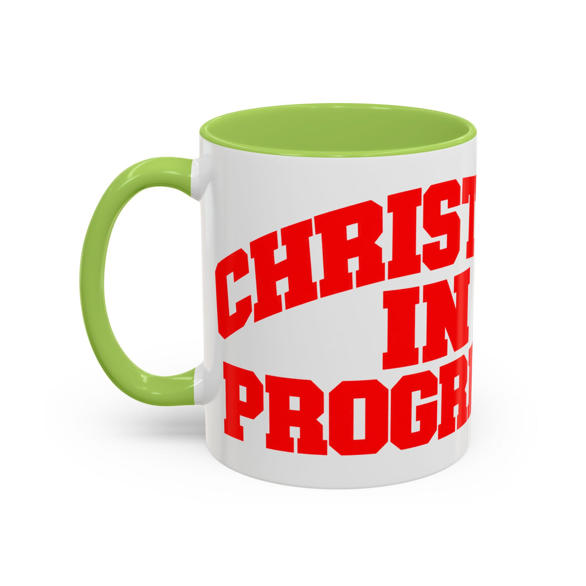 Christian “Christian in Progress” Cross Coffee Mug