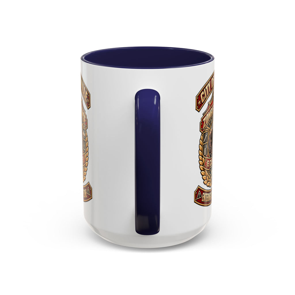 Retro Red Accent Coffee Mug