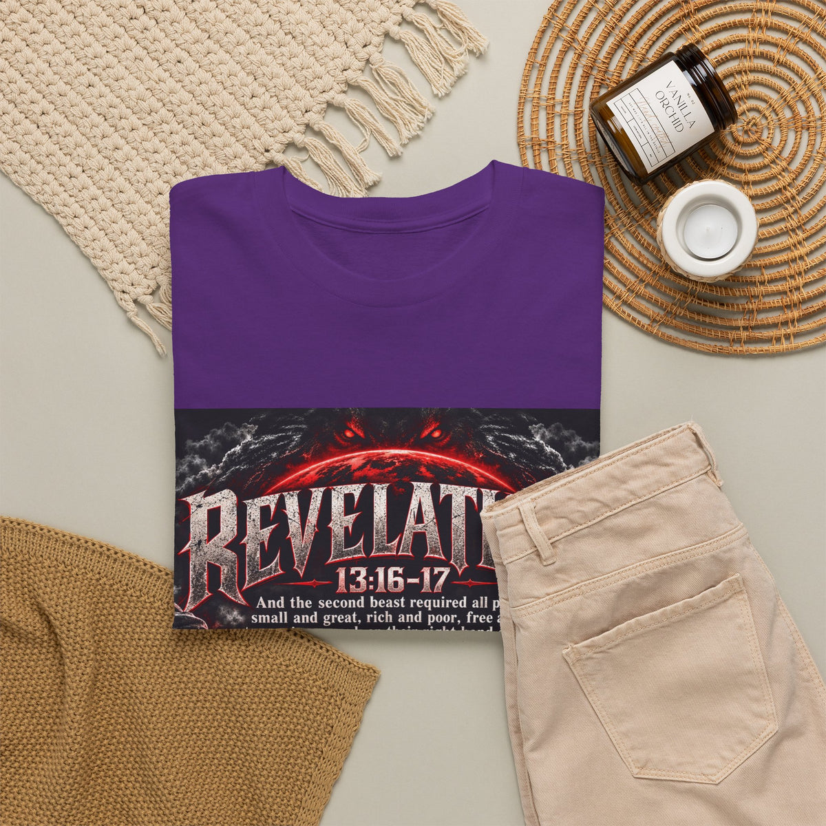 Revelation 13:16-17 Christian Apocalypse Graphic T-Shirt