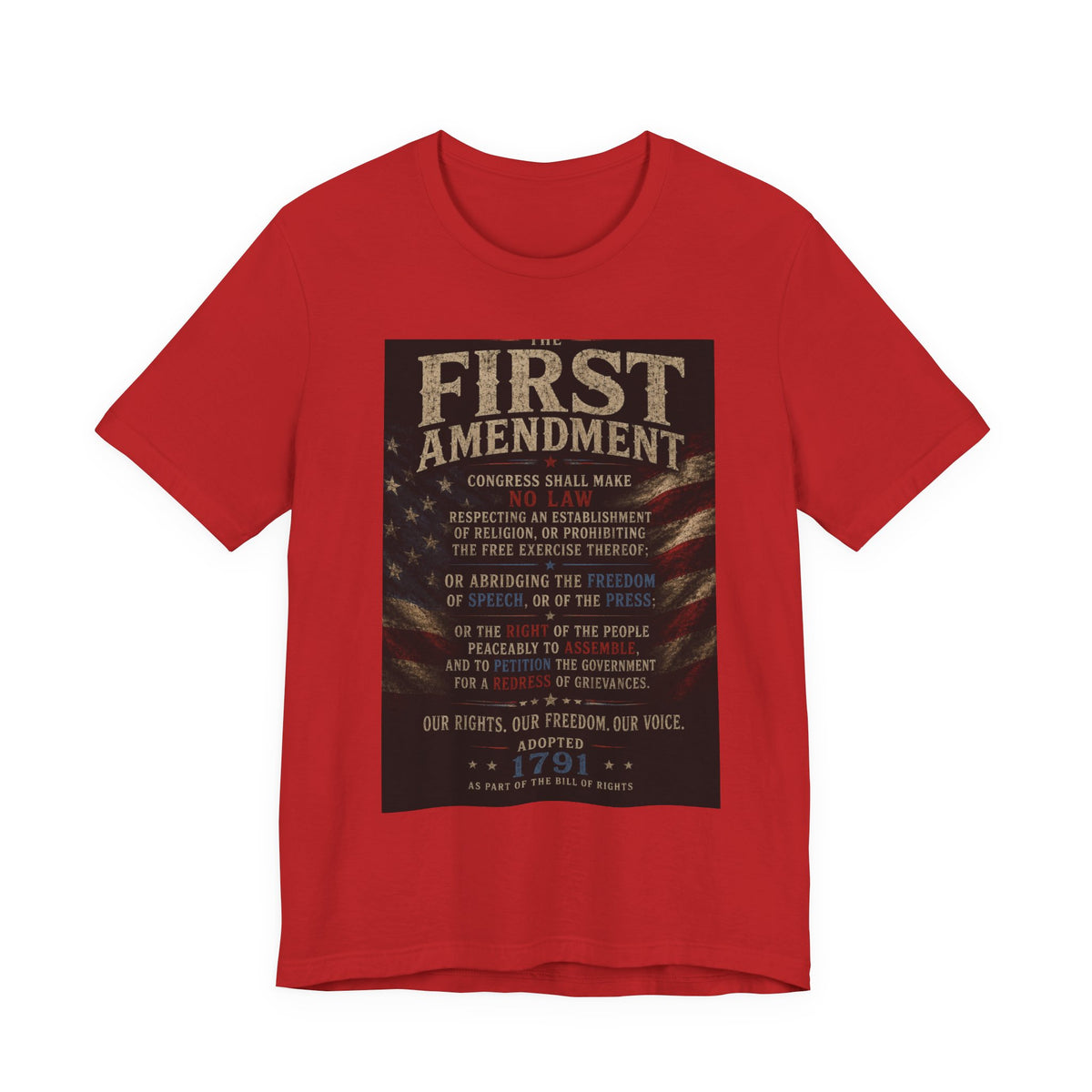 First Amendment Text Tee | Patriotic Constitution Shirt