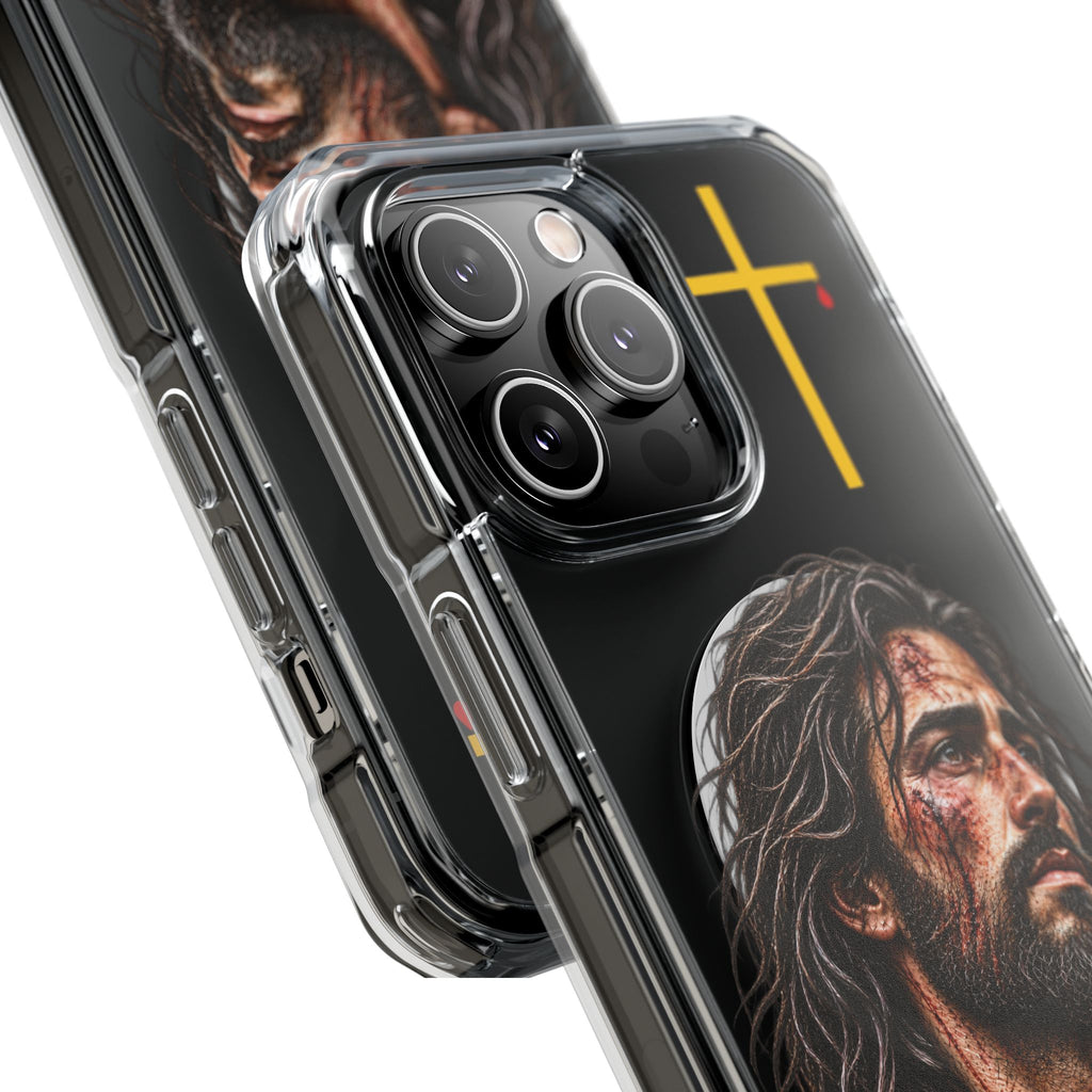 Jesus Cross Magnetic Clear Phone Case