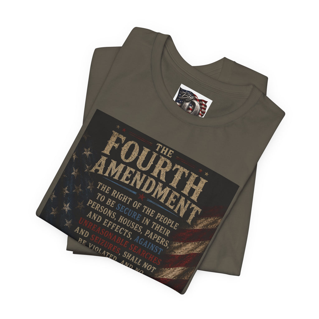 Fourth Amendment text tee | Constitution rights shirt, patriotic flag design