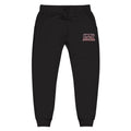 Embroidered Olive Fleece Sweatpants — Floral Patch Comfort Joggers