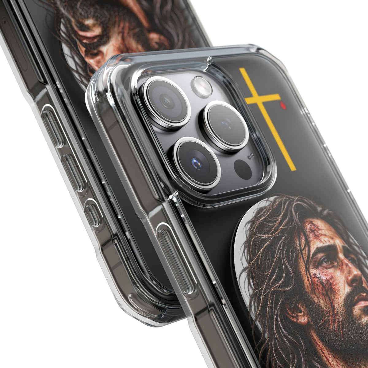 Jesus Cross Magnetic Clear Phone Case