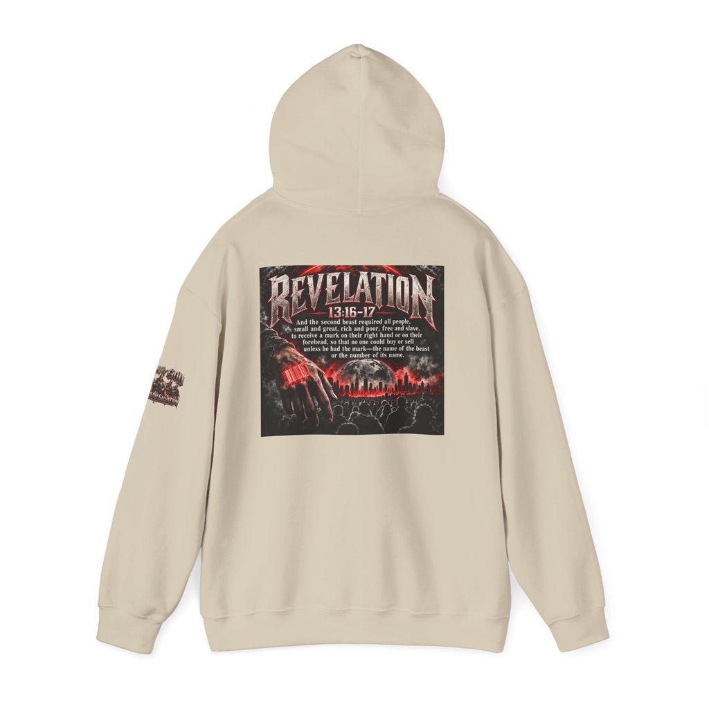 Revelation 13:16-17 Christian Hoodie – 'The Devil' Verse Graphic Pullover