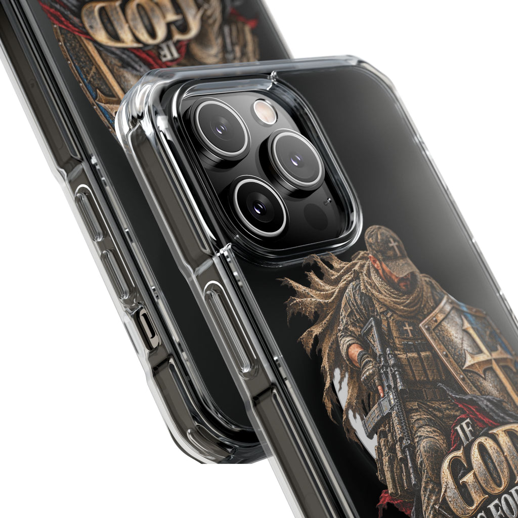 Phone Case – Christian Knight “If God Is for Us” Warrior Armor Design