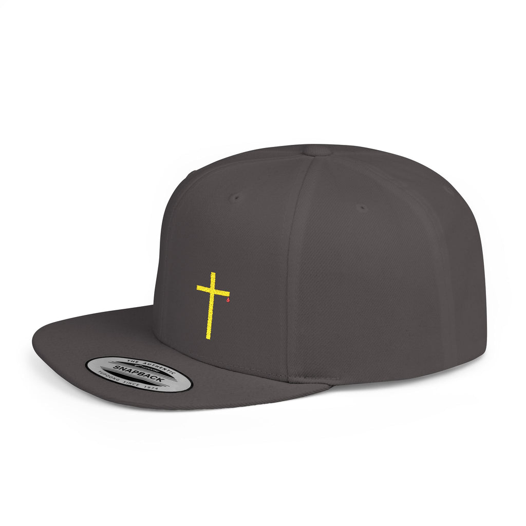 Christian Cross Flat Bill Snapback Hat