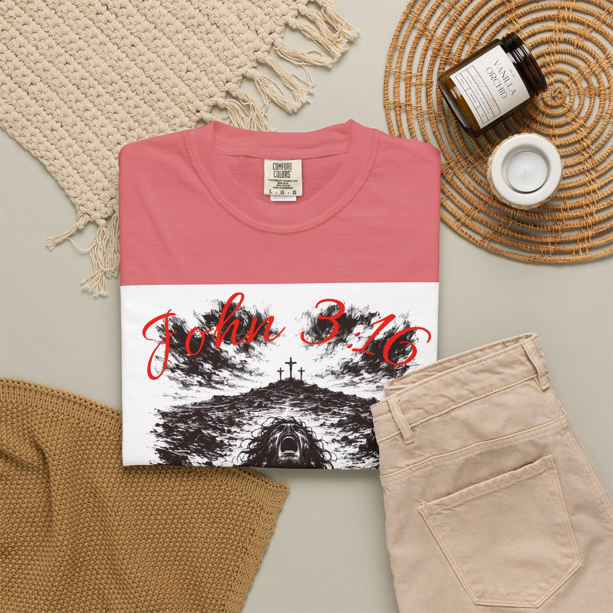 Grim Sea Creature T-shirt | Dark Gothic Illustration, Red Script Logo