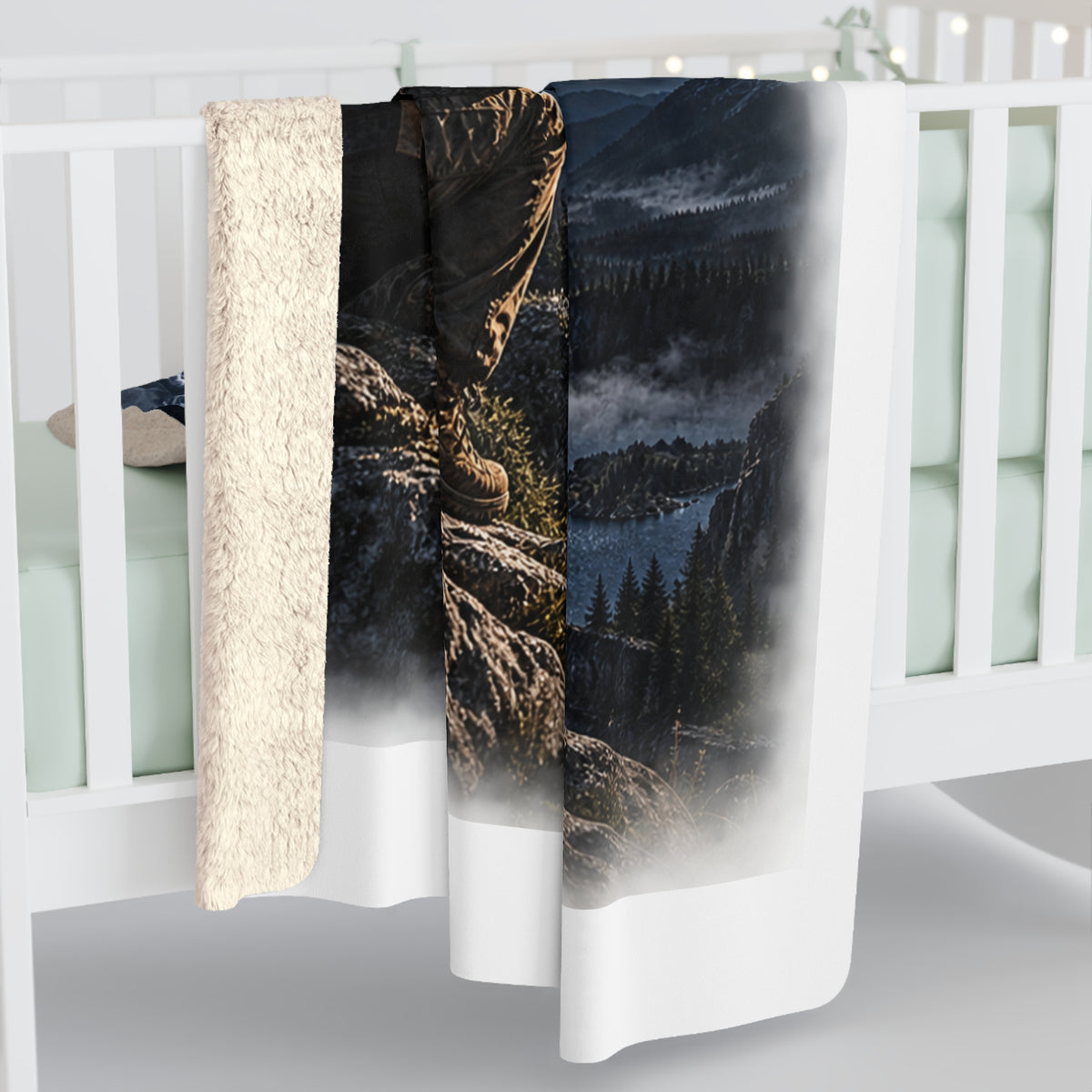 Psalm 144:1 Christian Sherpa Fleece Blanket – Blessed Be the Lord