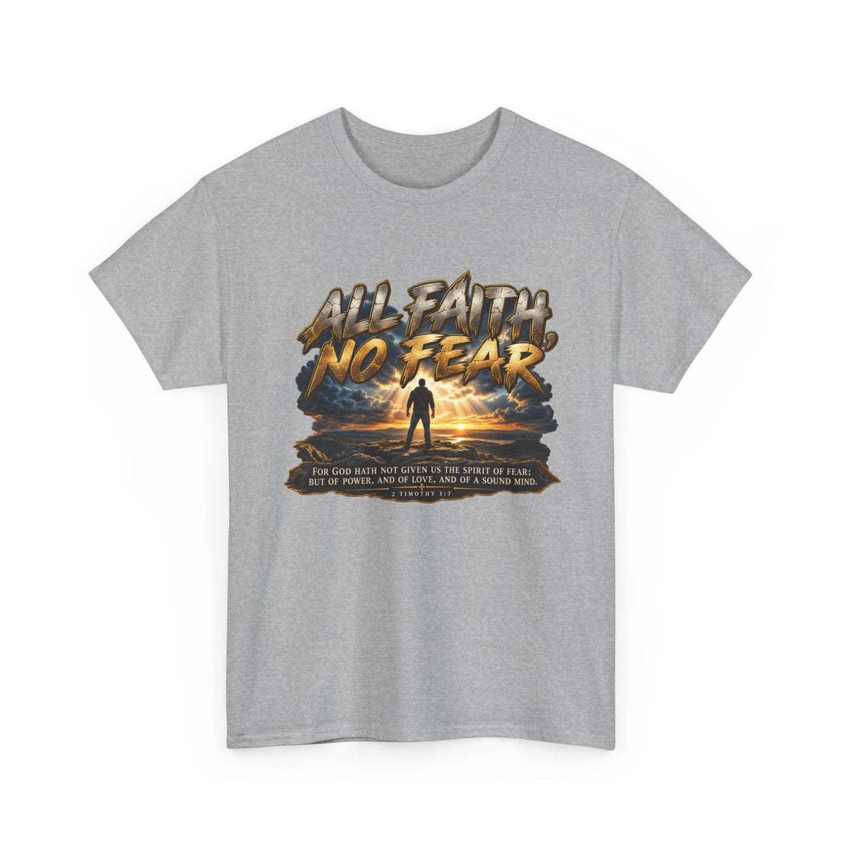 Faith No Fear Inspirational Graphic T-Shirt