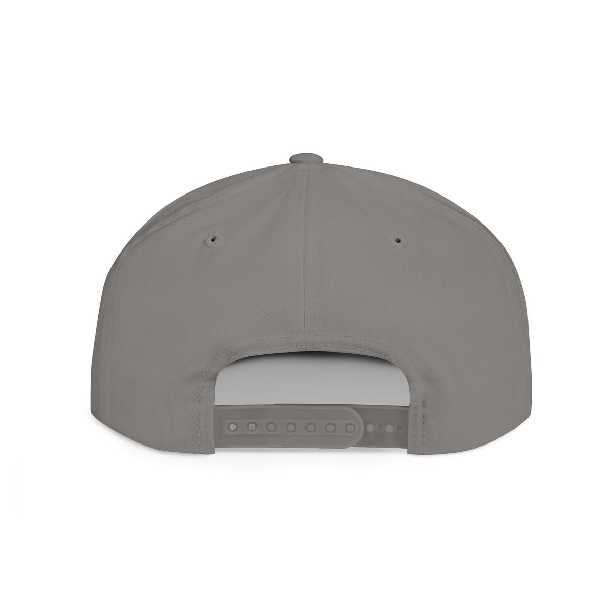 Flat Bill Snapback Hat — White Graphic 'The Devil' Script Streetwear Cap